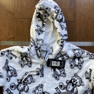 NWT Cozy Hoodie Black White